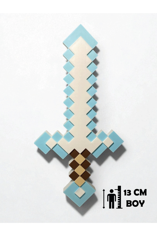 GiginGo Blok Macerası Elmas Kılıç - Minecraft Elmas Kılıç 13cm