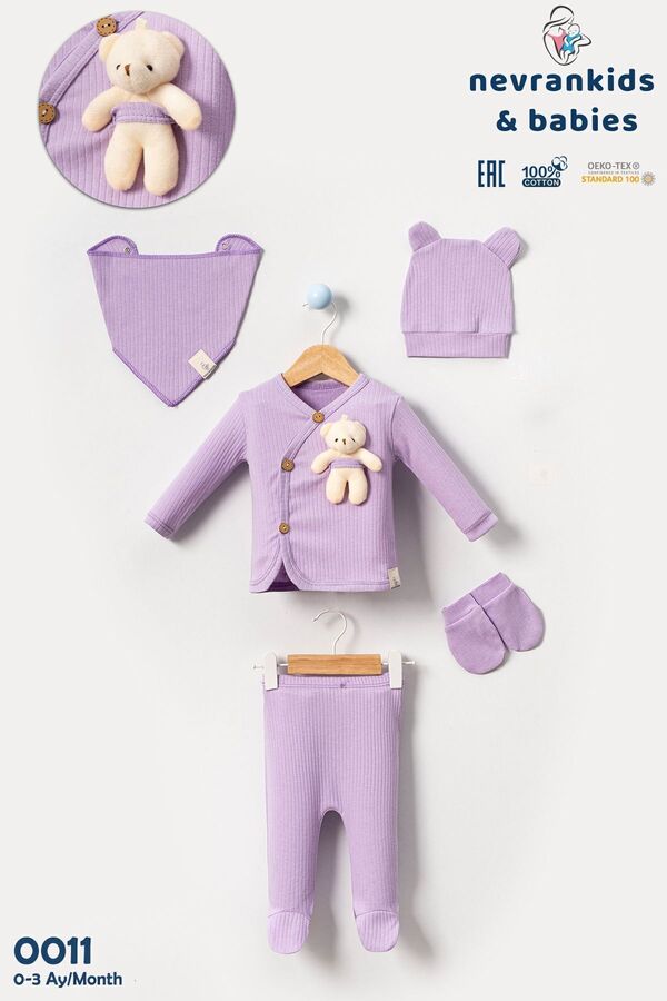 nevrankids Hastane Çıkışı 5'li Set (AYICIK HEDİYELİDİR) Mor