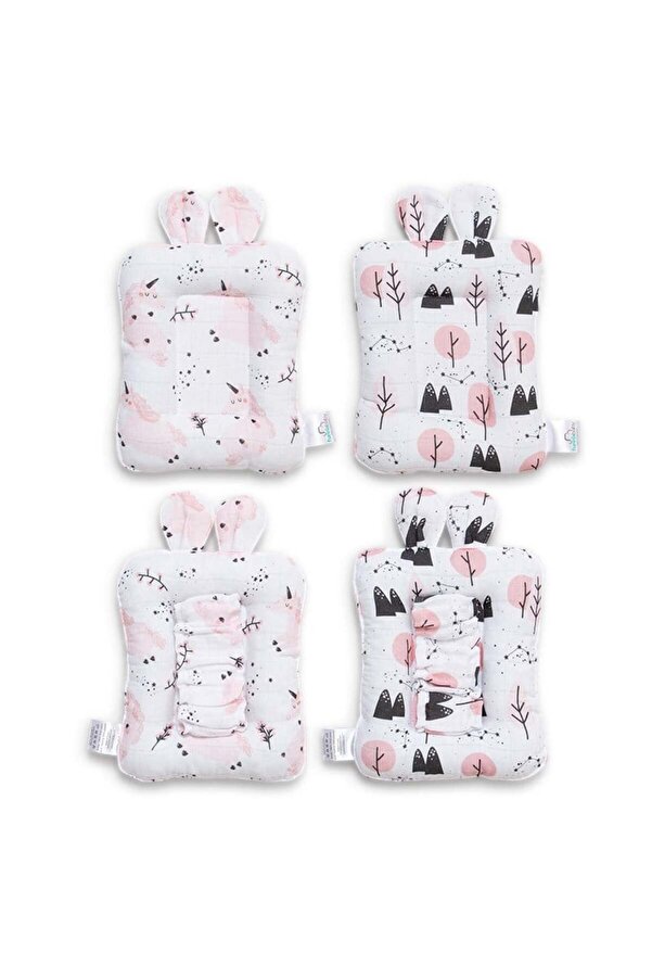 Funna Baby 2'li Kol Emzirme Yastık Seti - Unicorn - Pembe - 18 x 21 Cm