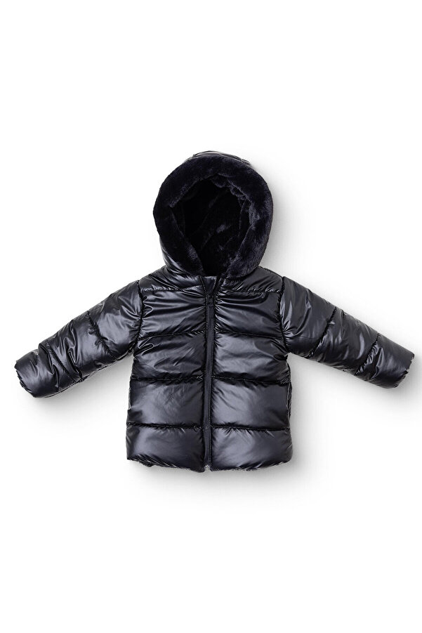 Midimod Kız Bebek Mont Fermuarlı Uzun Kol