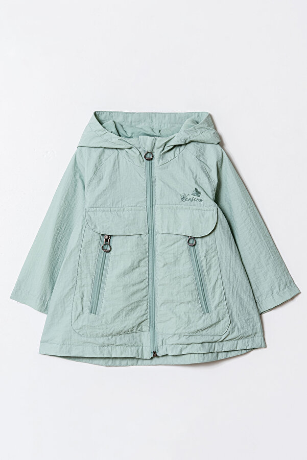 Verscon Kız Kapüşonlu Nakışlı Yağmurluk & Rüzgarlık 1 - 5 Yaş