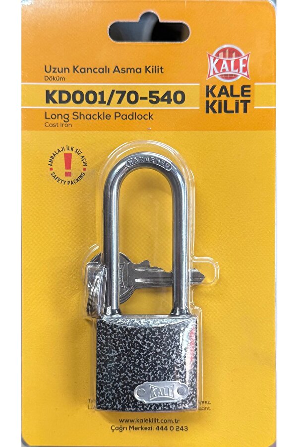 KALE KD001/70-540 (Kale Döküm Asma Kilit 40 mm Uzun Kanca)