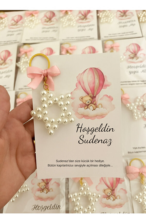 cenka Yenidoğan,Doğum günü Kız Cocuk hediyelik kurdelali yıldız anahtarlık 10 adet