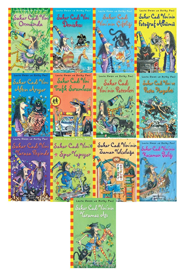 Türkiye İş Bankası Kültür Yayınları Sakar Cadı Vini KİTAP SERİSİ 13 KİTAPLIK MUHTEŞEM SET+ ÖZEL BASKILI KRAFT DEFTER HEDİYE