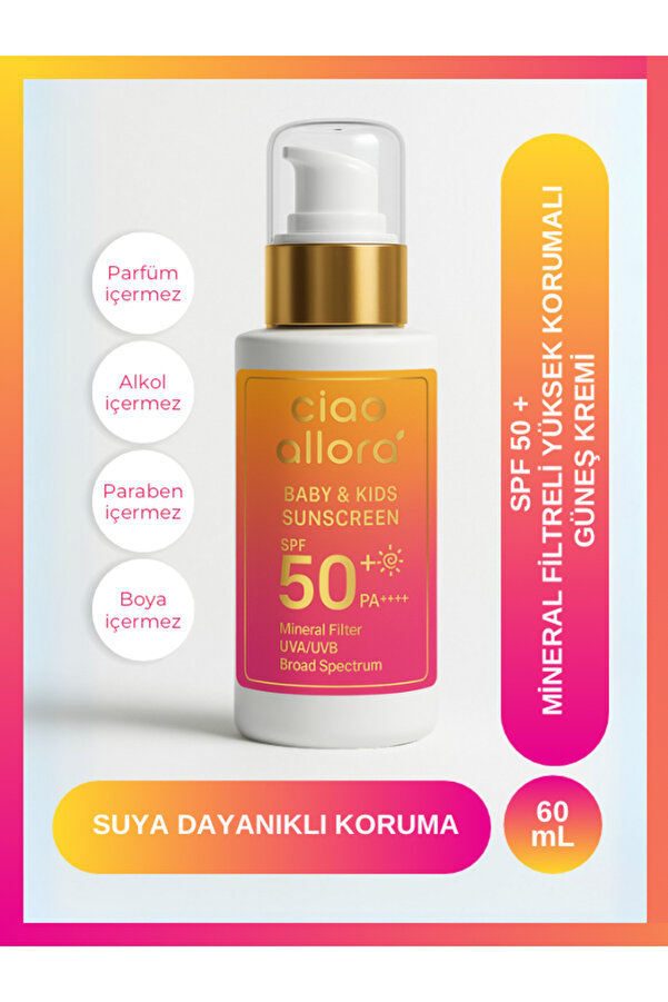 Ciao Allora SPF 50+ Bebek Güneş Kremi Baby&Kids Sunscreen