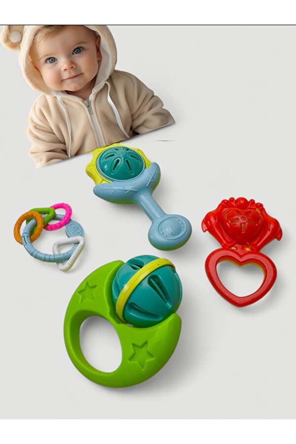 Schmülzer 4 Adet Baby Çıngırak Seti Diş Kaşıyıcı