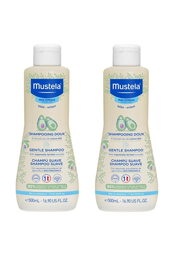 Mustela Gentle Shampoo Papatya Özlü Bebek Şampuanı 500 ml 2 ADET