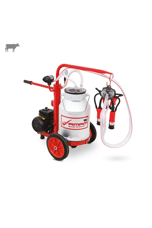 Tamam Ecomini Tekli İnek Süt Sağma Makinesi (Alüminyum Güğüm-Kauçuk) (Kuru)
