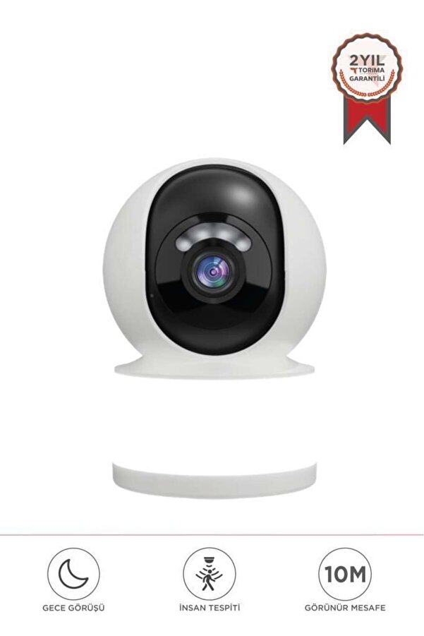 tosbai WİFİ Kamera, Bebek, Pet Izleme Güvenlik Kamerası, Gece Görüşlü /Hafıza Kartı Hediyeli (3 ADET)