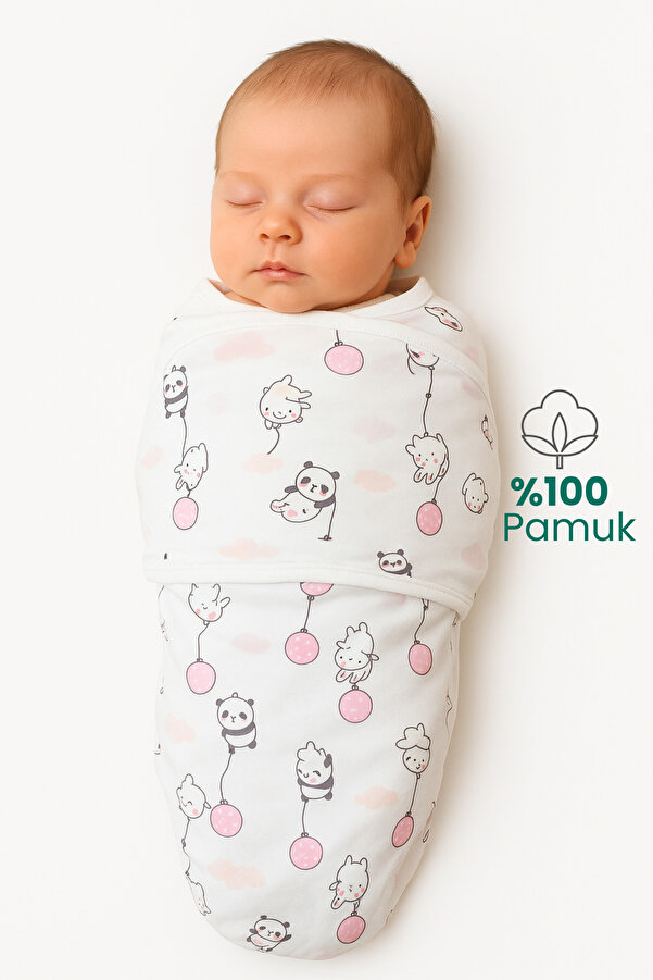 Nilmera Bebek Kundak | %100 Pamuk Organik Bebek Uyku Tulumu 0-3 Ay – Alt Fermuar ile Kolay Bez Değişimi