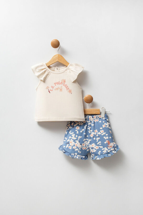 U.S. Polo Assn. Kız Bebek Krem Bebek Takım