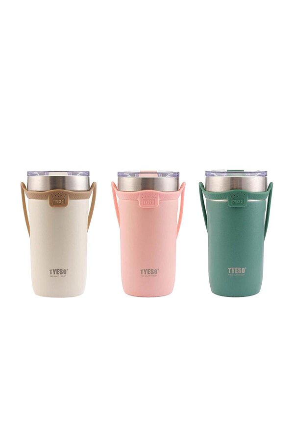 Tyeso Soulmate Tumbler Vakumlu Paslanmaz Çelik Silikon Askı 3lü Set 550ML