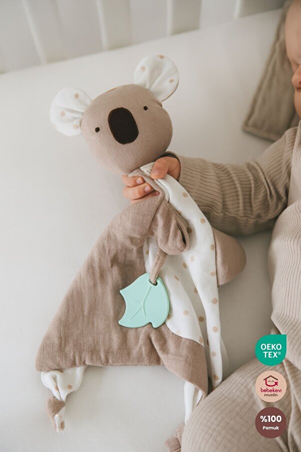 Bebekevi Diş Kaşıyıcılı %100 Pamuk Müslin Uyku Arkadaşı