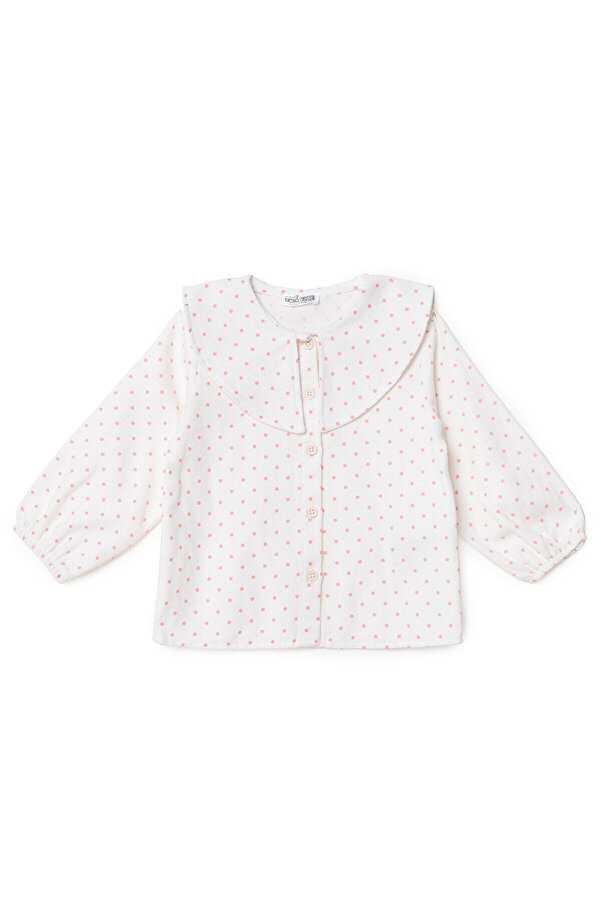 ebebek Hello Baby HelloBaby Kız Bebek Gömlek Düğmeli Bebe Yaka Uzun Kol