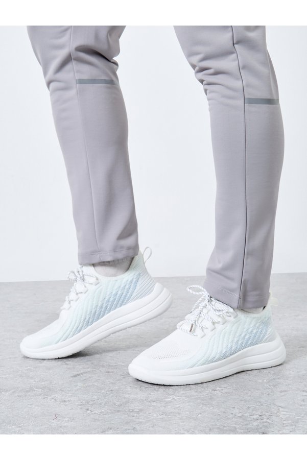 Take Two By Styli Textured Lace Up Sneakers