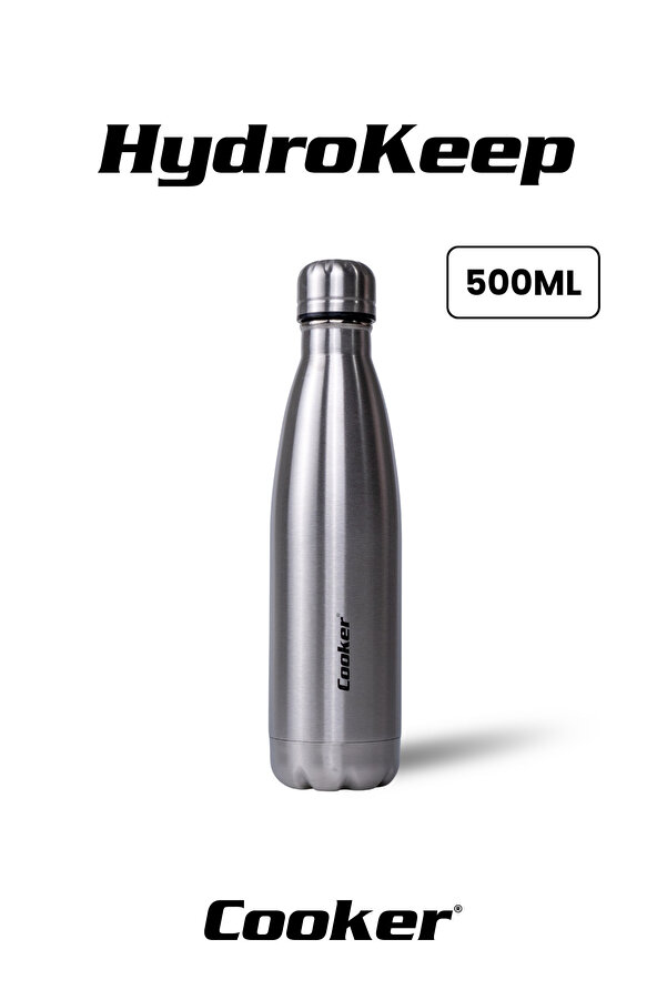 Cooker 500 ml Paslanmaz Çelik Termos – Çift Kat Yalıtım, 6 Saat Sıcak & 12 Saat Soğuk, Sızdırmaz Suluk