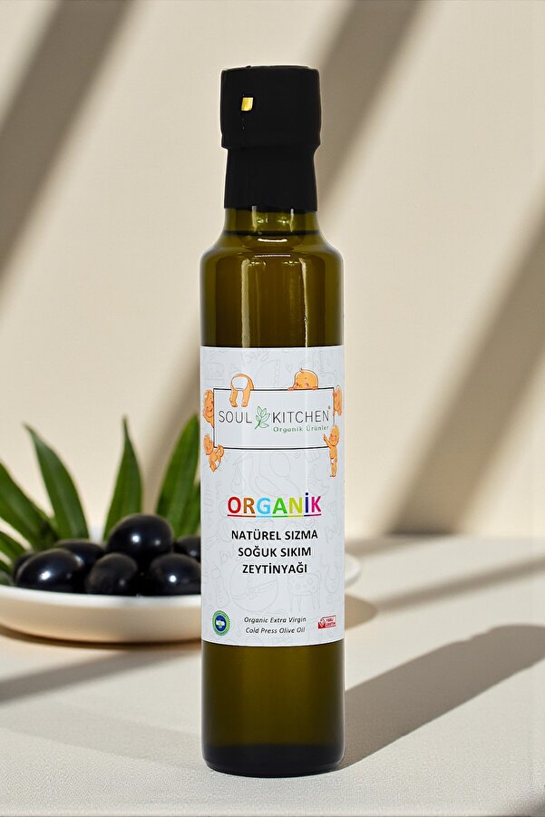 Soul Kitchen Organik Ürünler Organik Sertifikalı Natürel Sızma Zeytinyağı Soğuk Sıkım 250 ml