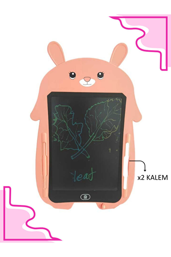 SolinpaTech Pembe Tavşan Lcd Çizim Tableti – Eğitim Ve Yaratıcılık Için Renkli Ekranlı Dijital Tahta