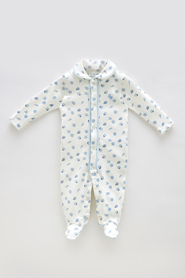 Atelier Babbi %100 Pamuk Bebek Tulum - Deniz Kabukları