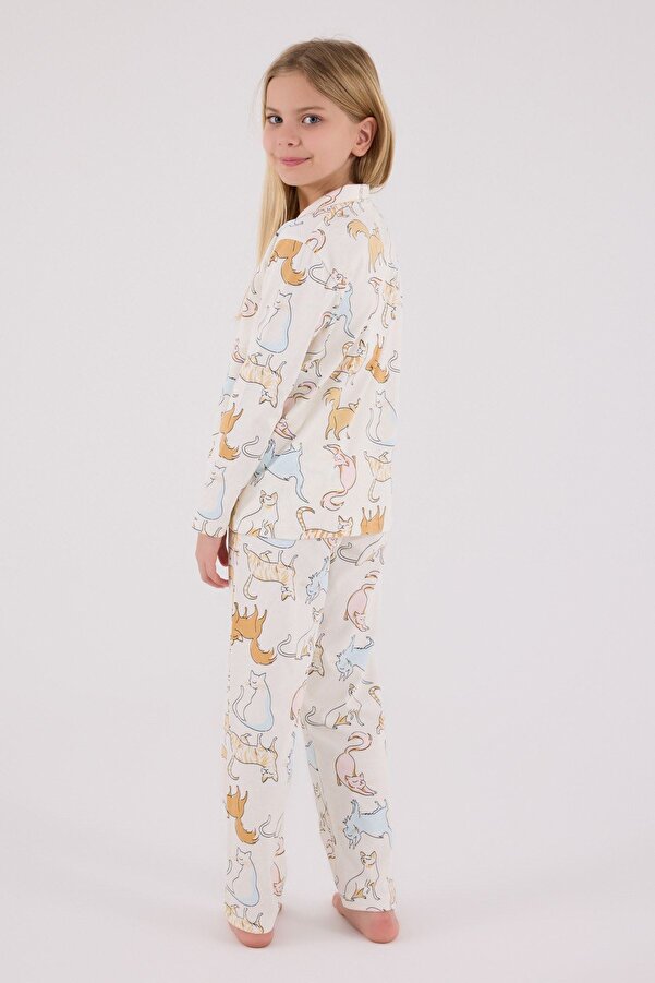 HAUSEkids 2-15 Yaş Luna Paws Kız Çocuk Takım-Ekru