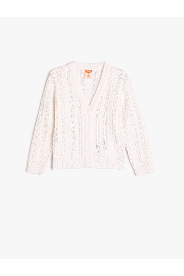 Koton Basic Triko Hırka V Yaka Uzun Kollu Düğme Kapamalı