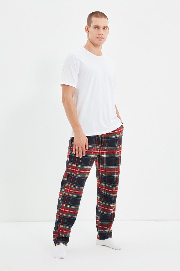 Trendyol Collection-Unisex tkané spodky pyžama – vícebarevné a potištěné Thmaw21Pj0023 1