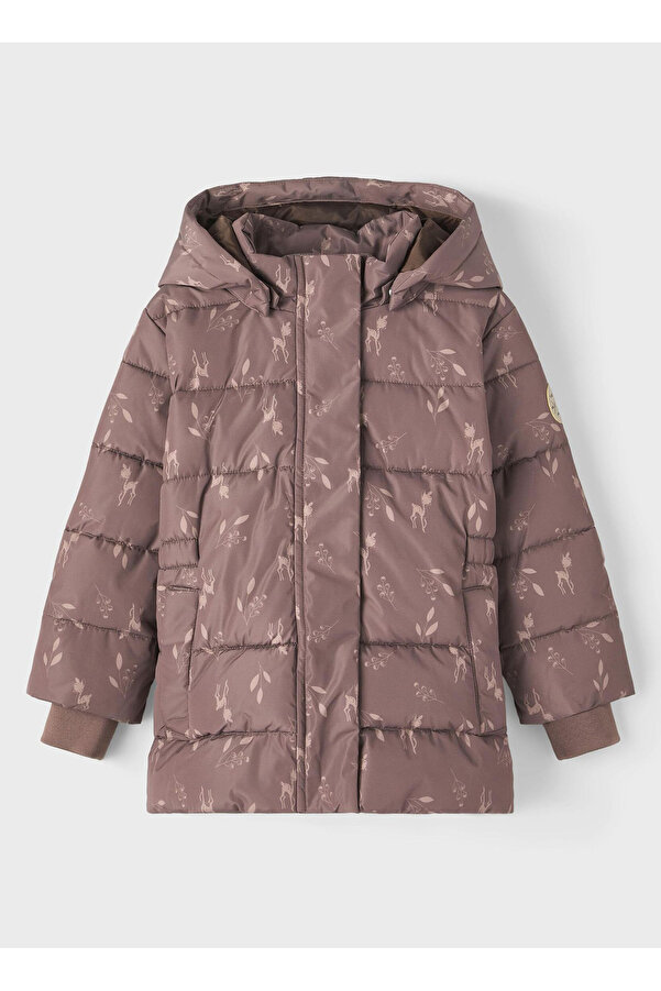 name it Kahve Bebek Mont NMFMEDOW03 JACKET LEAVES FO