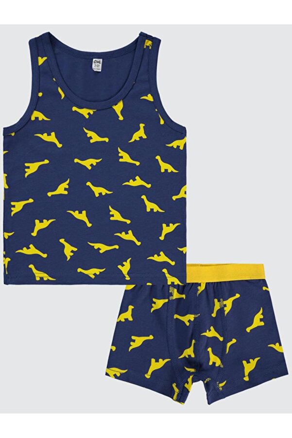 Civil Boys Dinazor 2-10 Yaş İç Çamaşır Takım - Hardal