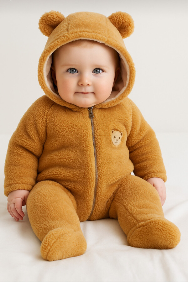 BT Baby Wellsoft Peluş Unisex Fermuarlı Patikli Kışlık Bebek Uyku Tulumu