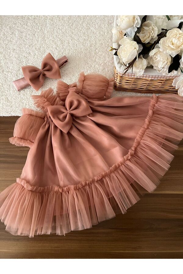 BİYA BABY kız çocuk ve bebek tül doğum günü özel gün elbisesi tütü elbise