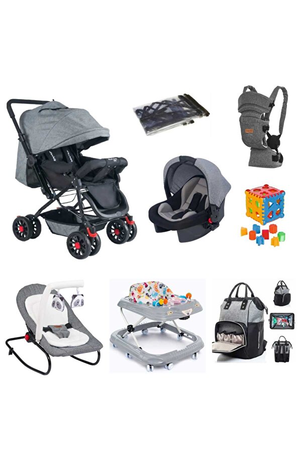 4KİDS Yeni Doğan SET Bebek Arabası Puset Yürüteç Anakucağı Bebek Kanguru Bebek Çeyiz Seti