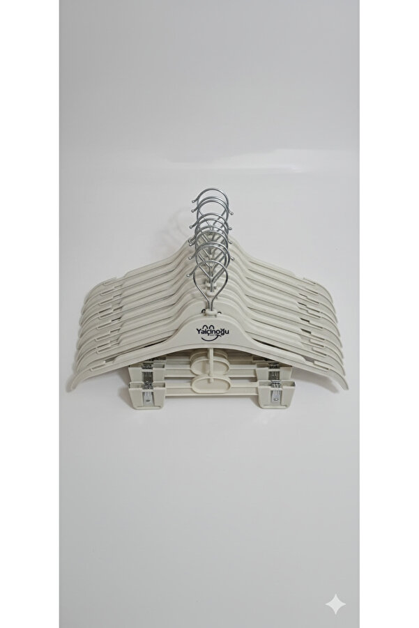 Yalçınoğlu Kids Dayanıklı ve Şık Tasarım: Alt-Üst Kombin Askısı I Uzun Ömürlü Kullanım I 10'lu I Çocuk Bebek Askı