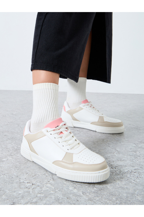 Styli Panelled Lace Up Sneakers