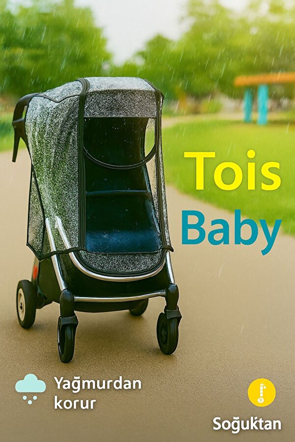 Tois Baby Lüks Çift Fermuarlı Bebek Arabası Yağmurluğu