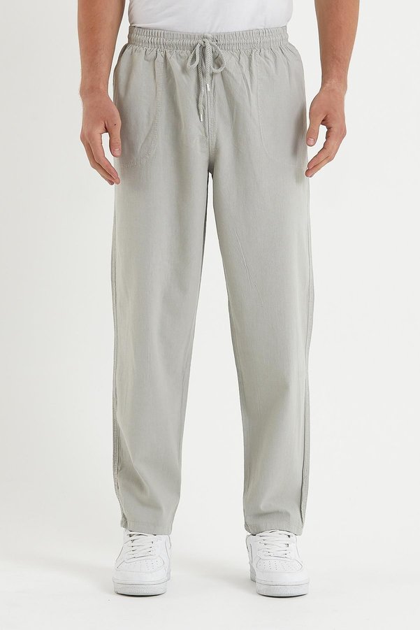 COMBİNE MİCHAİL Men's Gray Color Basic Relaxed Fit Jogger Pants