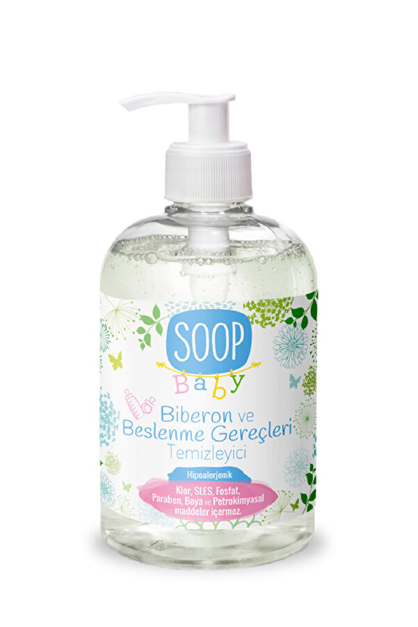 SOOP Bebek Biberon ve Beslenme Gereçleri Temizleyici | Bitkisel Sabun Bazlı | Hipoalerjenik | 500 ml