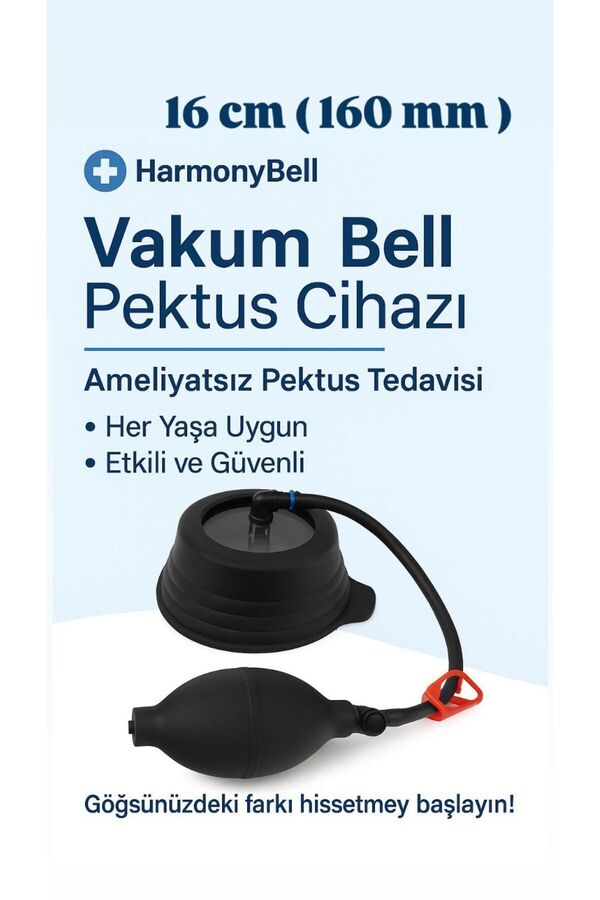 Opoden Medikal Silikonlu Göğüs Vakum Sistemi Çap 16 Cm(160mm / Kunduracı Göğsü Pompası / Pectus Vacuum