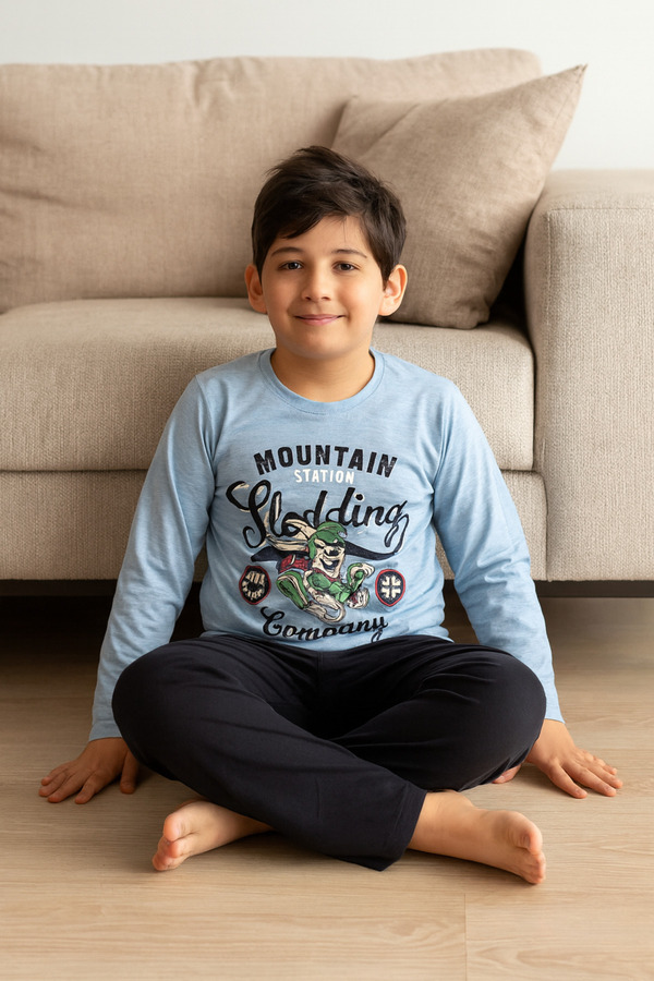 Tenra Erkek Çocuk Pijama Takımı %100 Pamuk
