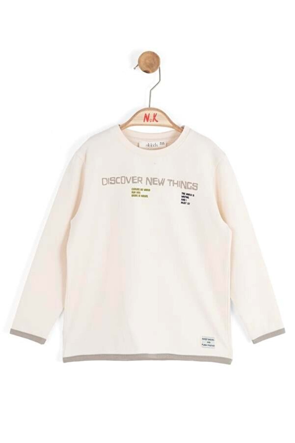 NK Erkek Bebek New Sweatshirt 1-4 Yaş Gri