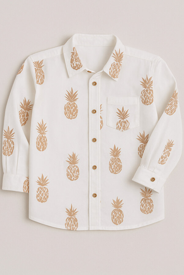 GenelTedarik 🍍 Ananas Desenli Bebek Gömlek
