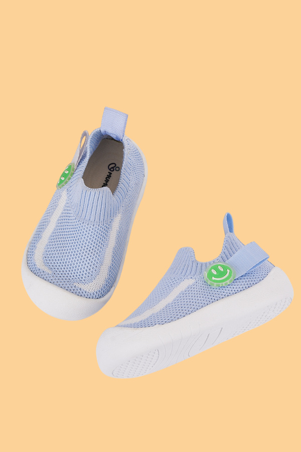 Mumenim Fire Erkek/Kız Bebek&Çocuk Esnek, Rahat Kaymaz Ortopedik Taban Mavi İlk Adım Ayakkabısı/Sneaker