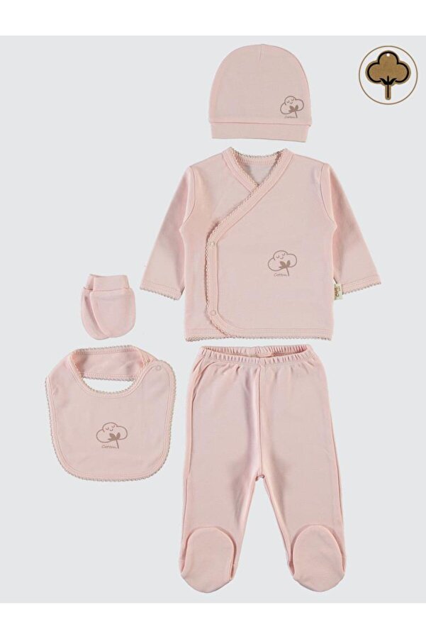 Civil Baby Organik Pamuklu 5 Li Zıbın Takımı - Pembe