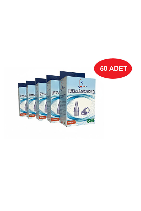 BekLife Nazal Burun Aspiratör Uyumlu Yedek Uç 5 Kutu (50 ADET)