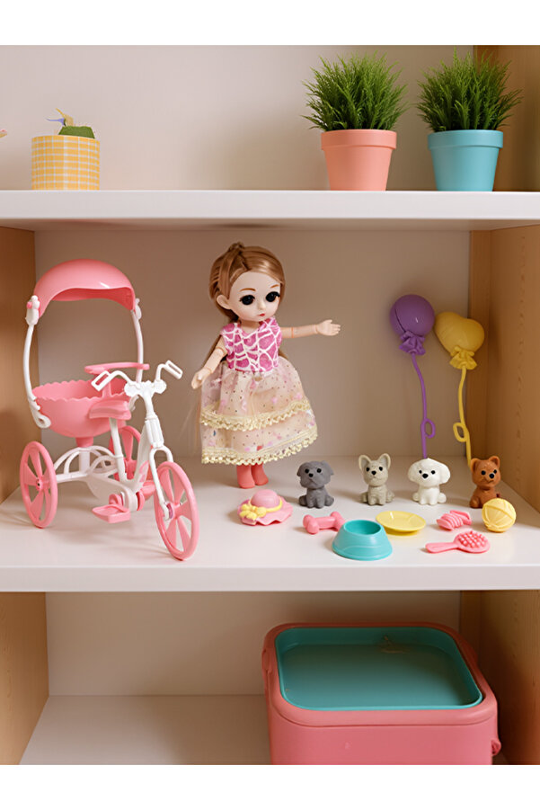 Gokidy Dollyland Minkie Yol Arkadaşım ve Hayvan Dostları Oyun Seti 15 Parça