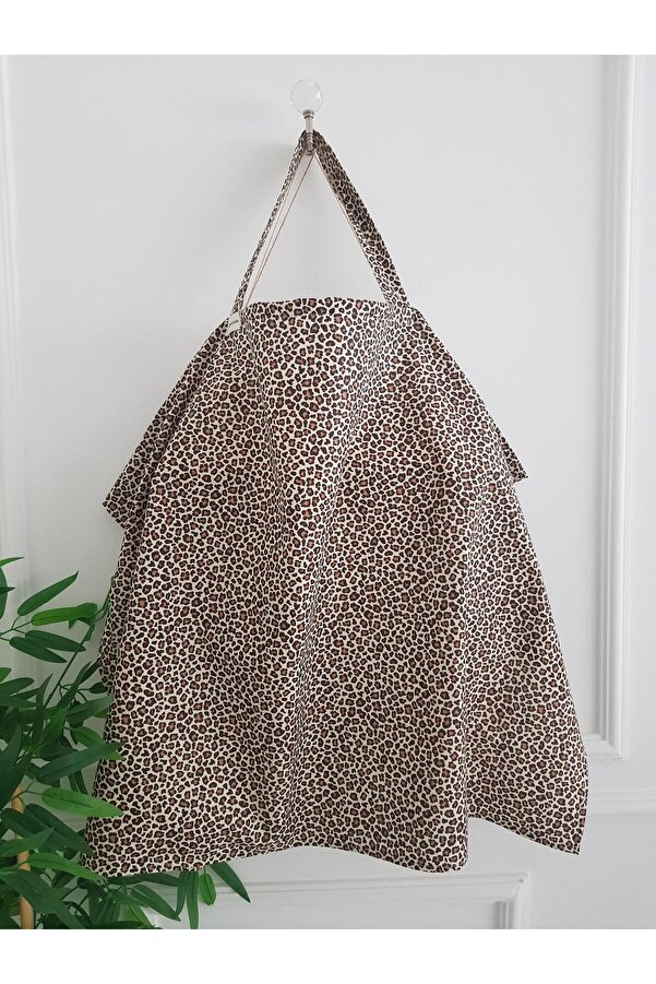 ib ilkimbebe Emzirme Önlüğü Balenli Leopar Konforlu , Puset Örtüsü - 70x100 Cm , Anne Bebek Ürünleri, Yenidoğan