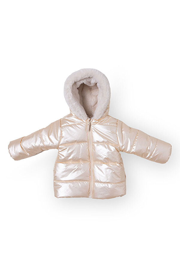 Midimod Kız Bebek Mont Fermuarlı Uzun Kol