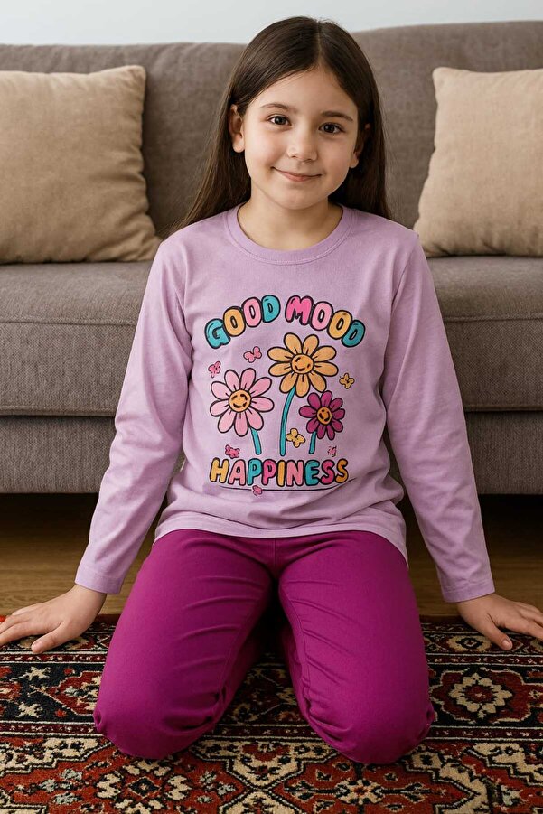 Tenra Kız Çocuk Pijama Takımı %100 Pamuk