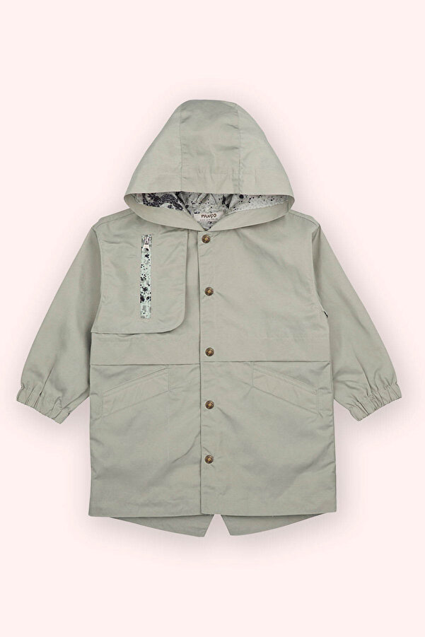 Panço Kapüşonlu Haki Erkek Bebek Yağmurluk&Rüzgarlık 2511BB33003