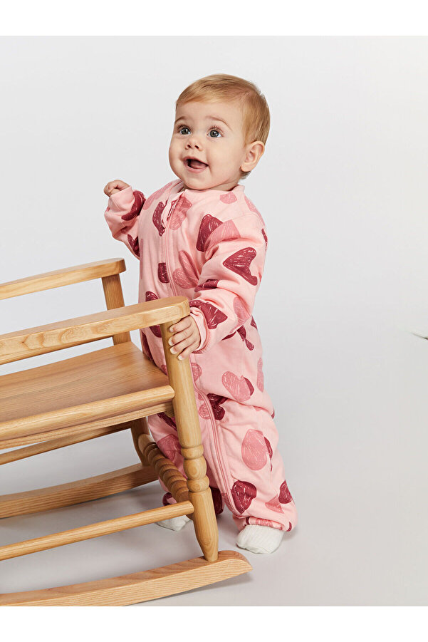 LC Waikiki LCW baby 1.6 Tog Bisiklet Yaka Uzun Kollu Kız Bebek Tulum