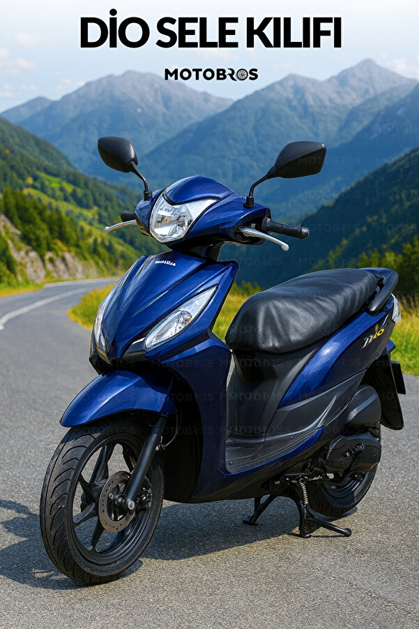 Motobros Honda DİO Uyumlu Deri Koltuk Sele Kılıfı – Su Geçirmez, Kaymaz, Koruyucu Motor Sele Kılıfı